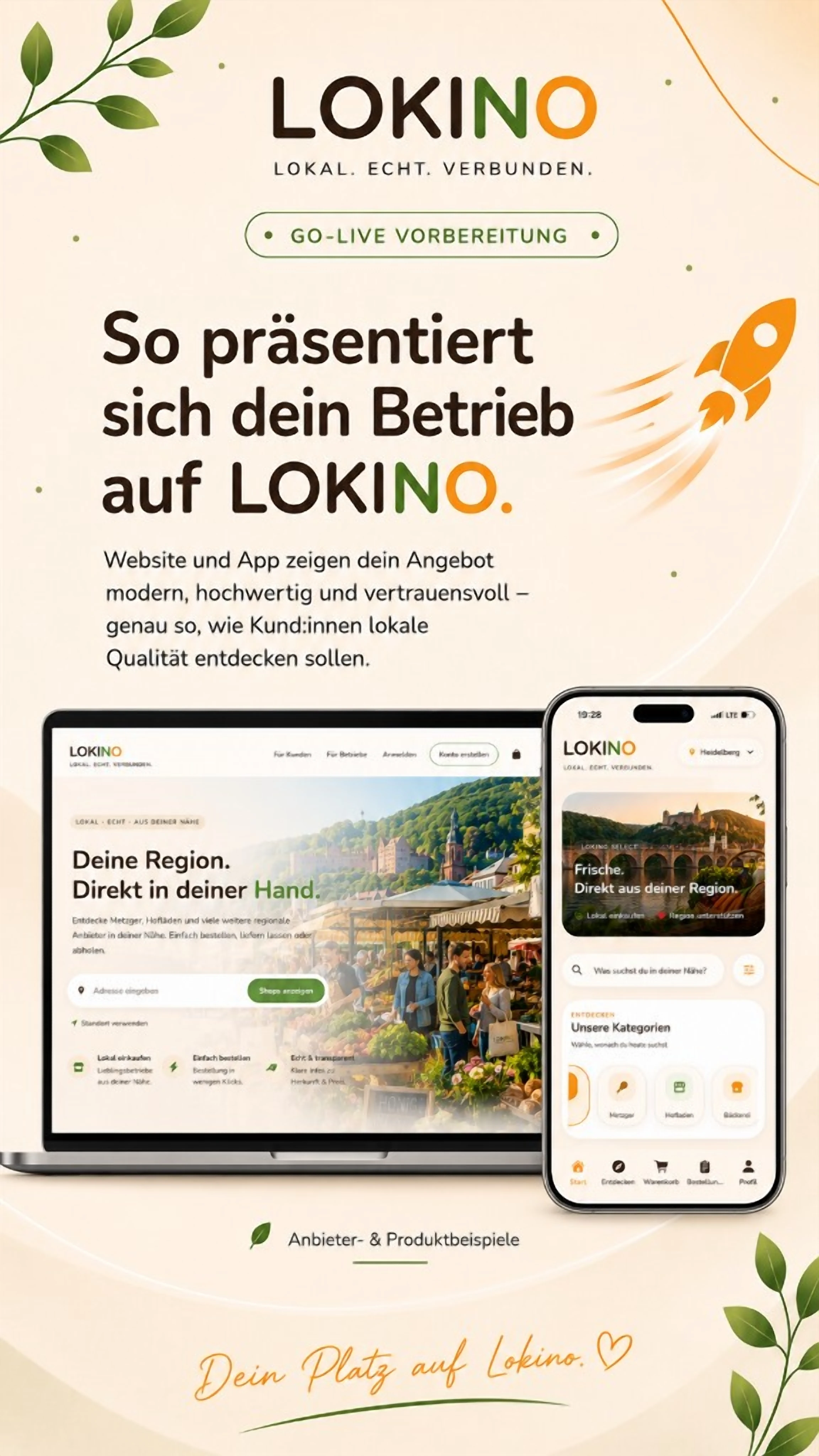 Lokino Website und App – Betrieb