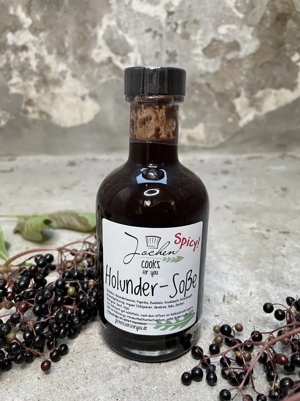 Holunder-Grillsoße Spicy! mit Ingwer
