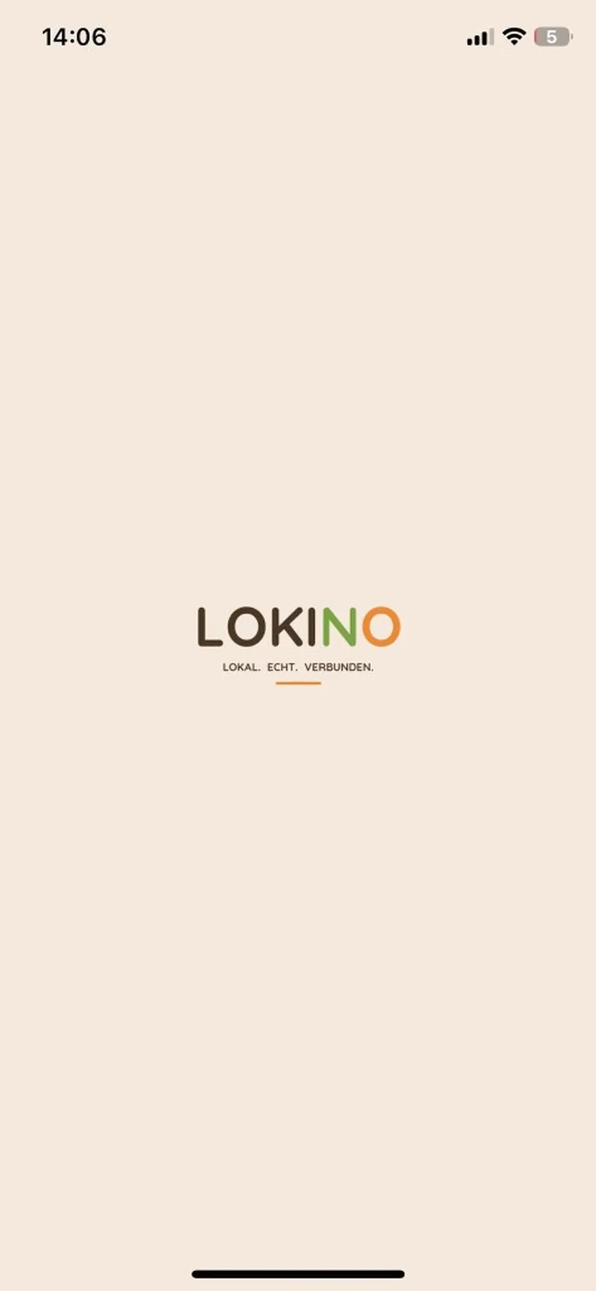 Lokino App – Startbildschirm